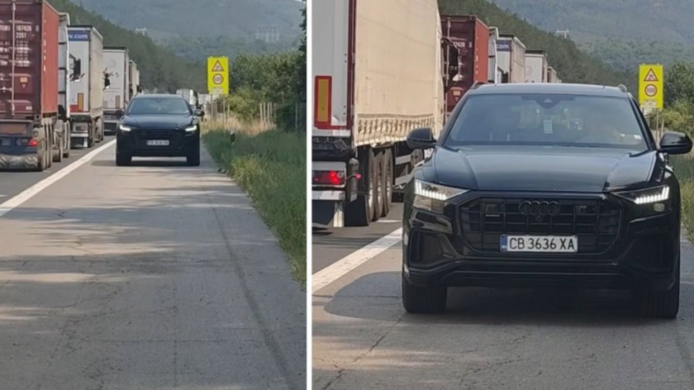 лудост на магистралата: шофьор се опитва да „излъже“ трафика по най-опасния начин